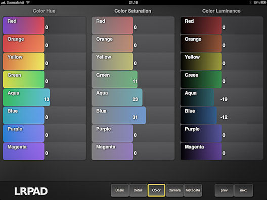 LRPAD - Farbmanipulation